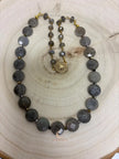 Labradorite Crystal Necklace – Gold Accents & Iridescent Gemstone Jewelry