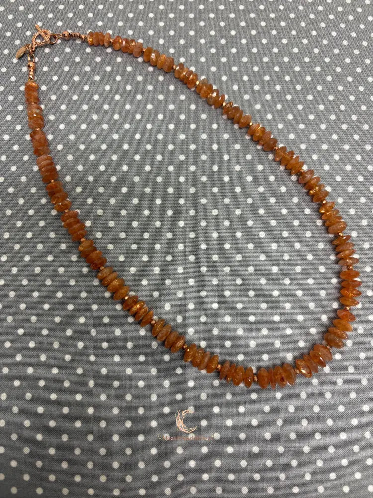 Sunstone Necklace – Copper Healing Crystal Gemstone Energy Jewelry