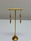 Sunstone Copper Drop Earrings – Handmade Healing Crystal Gemstone Jewelry