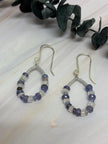 Tanzanite Opal Moonstone Earrings - Sterling Silver Handcrafted Drops