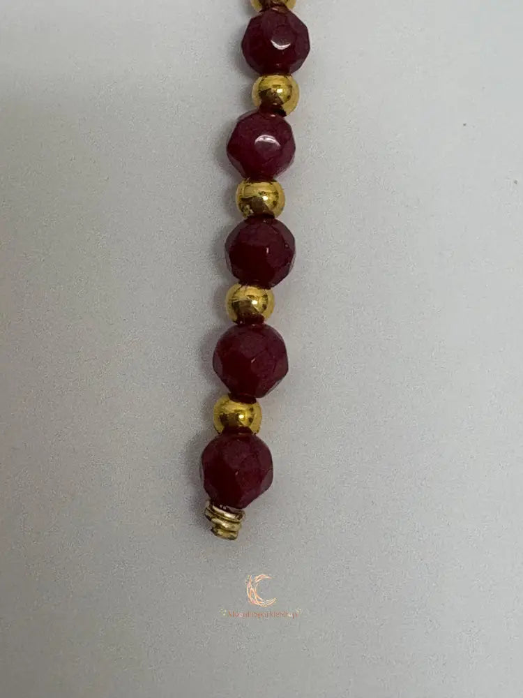 Red Andalusite Earrings – Gold Plated Gemstone Drop Dangle Earrings for Women