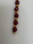 Red Andalusite Earrings – Gold Plated Gemstone Drop Dangle Earrings for Women