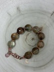 Rutilated Quartz Bracelet - Handmade Copper Gemstone Jewelry