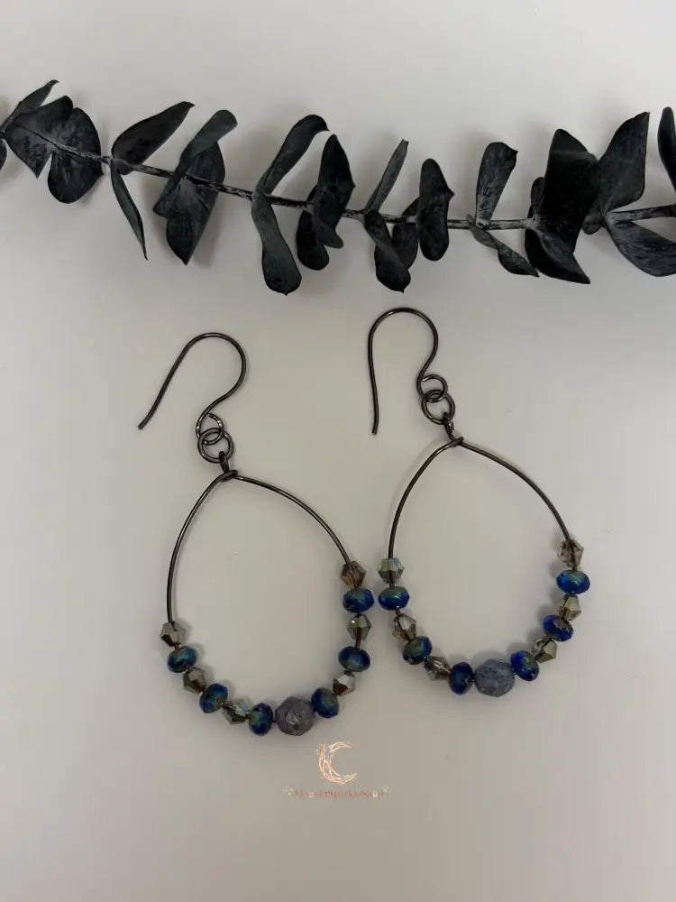 Czech Glass Crystal Teardrop Earrings – Elegant Dangle Drop Jewelry for Women