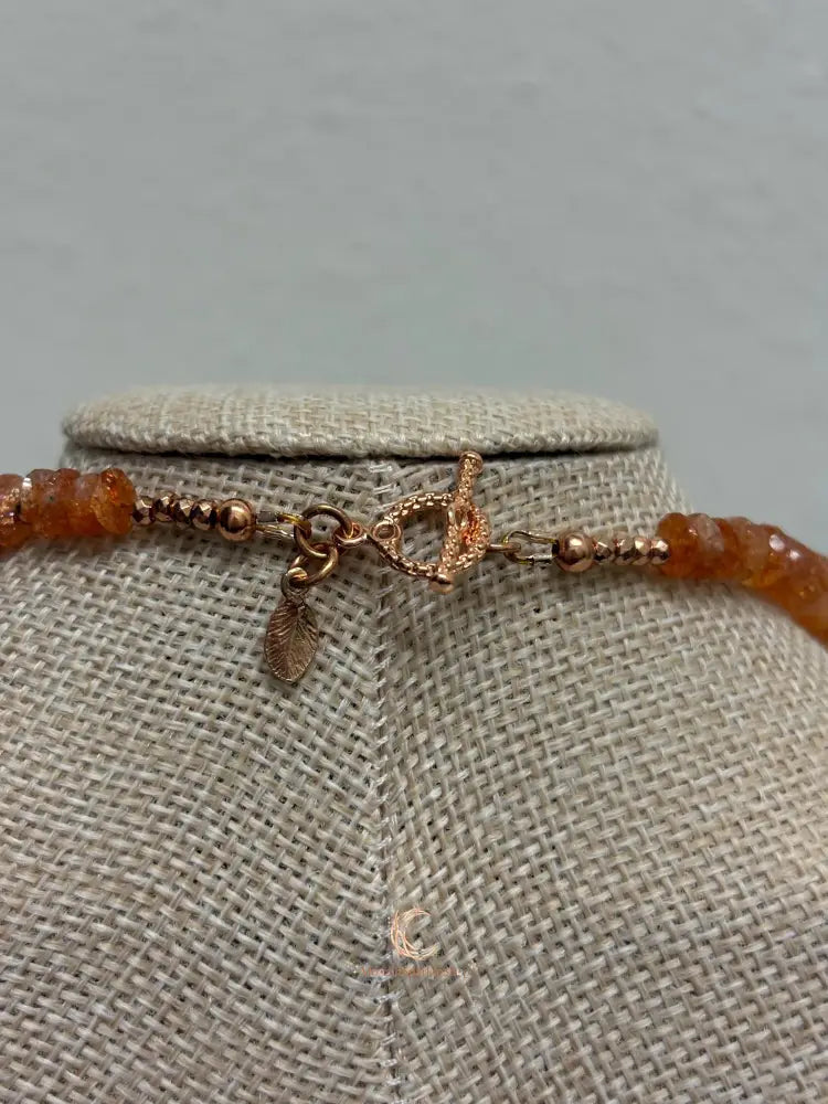 Sunstone Necklace – Copper Healing Crystal Gemstone Energy Jewelry