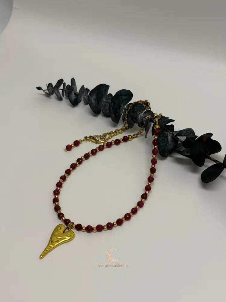 Red Andalusite Pendant Necklace – 18.5