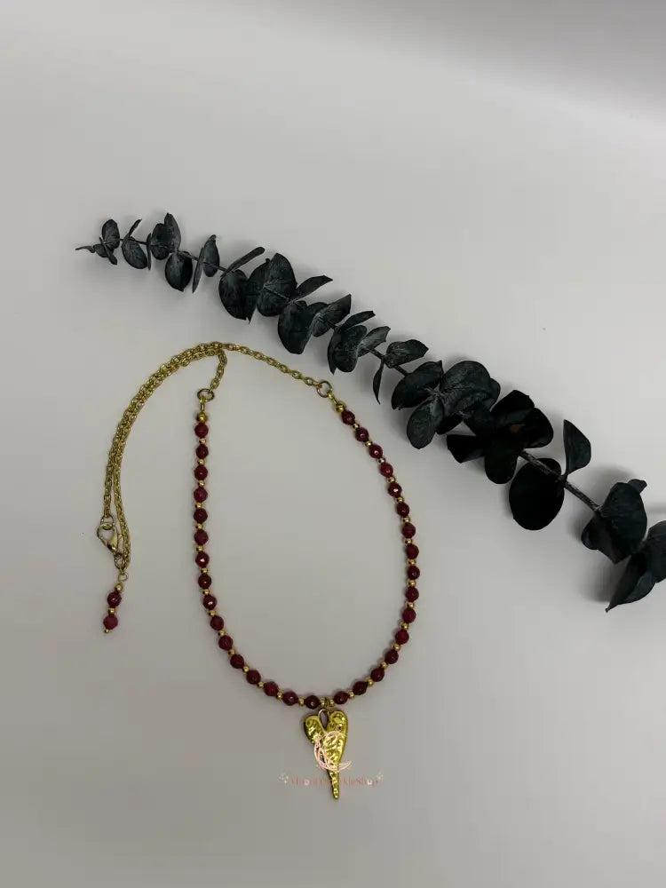 Red Andalusite Pendant Necklace – 18.5