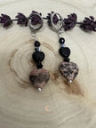 Rhodonite Heart Drop Earrings – Silver Lever Back Gemstone Jewelry
