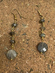 Labradorite Drop Earrings – Gold Plated French Wire Gemstone Jewelry for Women
