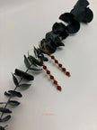 Red Andalusite Earrings – Gold Plated Gemstone Drop Dangle Earrings for Women