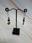 Rhodonite Heart Drop Earrings – Silver Lever Back Gemstone Jewelry