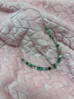 Peruvian Opal Necklace - Blue Green Crystal Sterling Silver Pendant