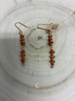 Sunstone Copper Drop Earrings – Handmade Healing Crystal Gemstone Jewelry