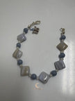 Blue Lace Agate, & Moonstone Peace Bracelet - MoonlitSparkleShop
