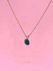 Dark Blue Ocean Opal Necklace – 14K Gold Chain & Rare Gemstone Pendant Jewelry