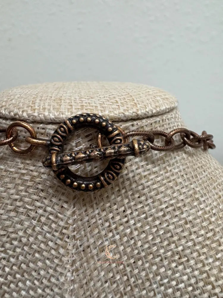 Raw Carnelian Necklace – Chunky Gemstone Antiqued Copper Statement Jewelry