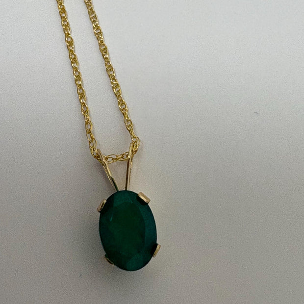 Dark Blue Ocean Opal Necklace – 14K Gold Chain & Rare Gemstone Pendant Jewelry