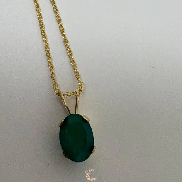 Dark Blue Ocean Opal Necklace – 14K Gold Chain & Rare Gemstone Pendant Jewelry