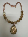 Rutilated Quartz Pendant Necklace – Bold Natural Gemstone Statement Jewelry