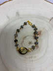 Labradorite Bracelet – Iridescent Gemstone Crystal Jewelry with Gold Plated Clasp