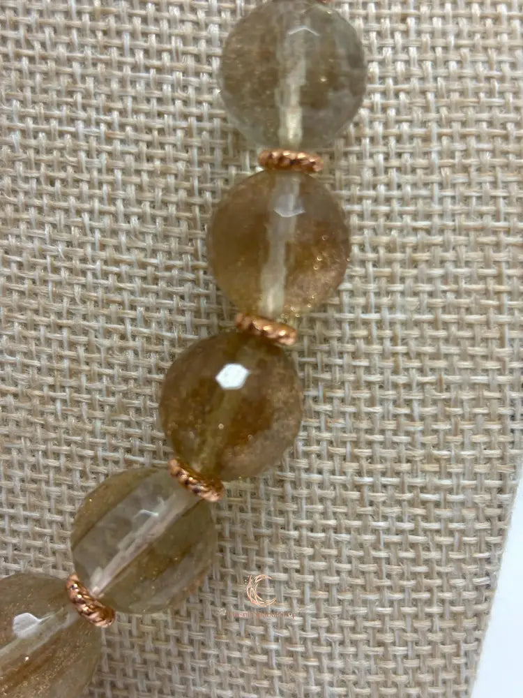 Rutilated Quartz Pendant Necklace – Bold Natural Gemstone Statement Jewelry