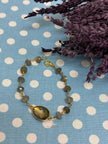 Labradorite Bracelet – Iridescent Gemstone Crystal Jewelry with Gold Plated Clasp
