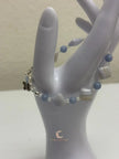 Blue Lace Agate, & Moonstone Peace Bracelet - MoonlitSparkleShop