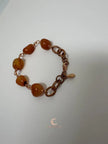 Carnelian & Copper Bracelet – Chunky Gemstone Statement Jewelry
