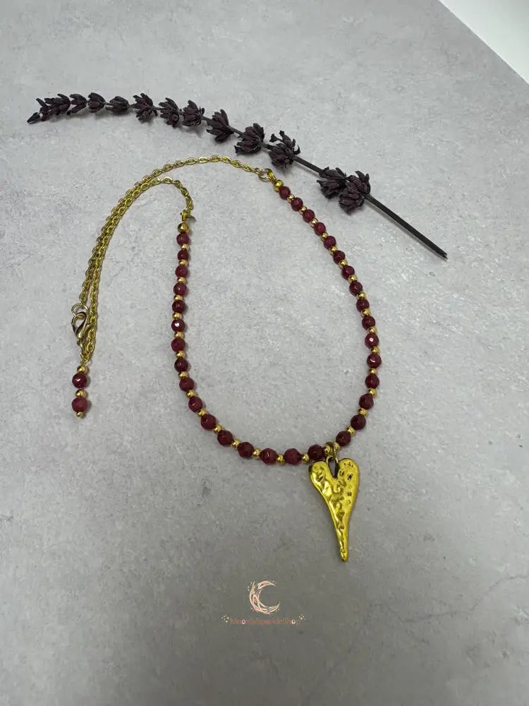 Red Andalusite Pendant Necklace – 18.5