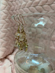Rose Quartz Dangle Earrings - Pink Crystal Waterfall Drop Rose Gold