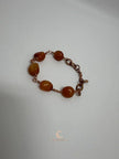 Carnelian & Copper Bracelet – Chunky Gemstone Statement Jewelry