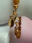 Sunstone Copper Bracelet – Handcrafted Gemstone Crystal Jewelry with Gold Accents