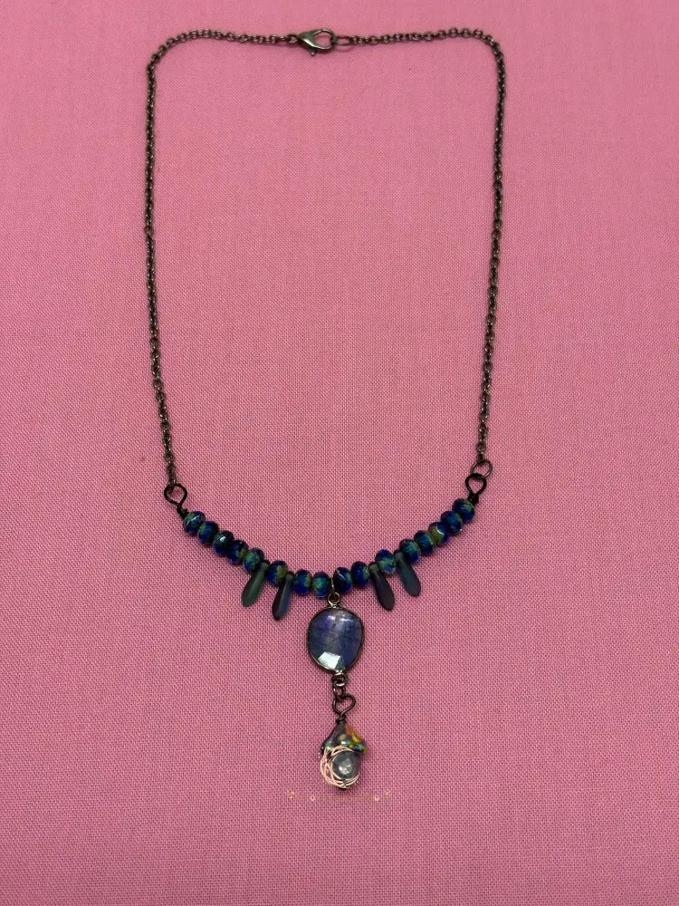 Labradorite Pendant Necklace – Healing Crystal Boho Gemstone Jewelry