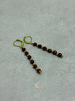 Red Andalusite Earrings – Gold Plated Gemstone Drop Dangle Earrings for Women