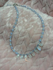 Moonstone Blue Lace Agate Necklace – Sterling Silver Teardrop Gemstone Jewelry