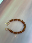 Sunstone Bracelet – Red Orange Gemstone Copper Healing Crystal Jewelry