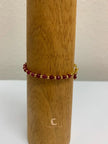 Red Andalusite Bracelet – Gold Plated Gemstone Stackable Jewelry
