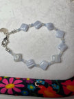Blue Lace Agate Bracelet – Druzy Moon Charm Gemstone Crystal Jewelry