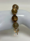 Rutilated Quartz Bracelet - Handmade Copper Gemstone Jewelry