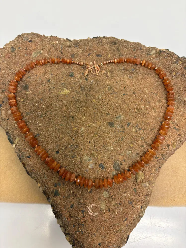 Sunstone Necklace – Copper Healing Crystal Gemstone Energy Jewelry