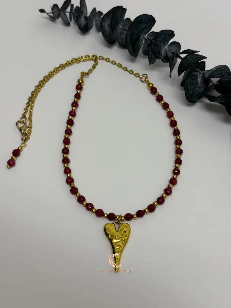Red Andalusite Pendant Necklace – 18.5