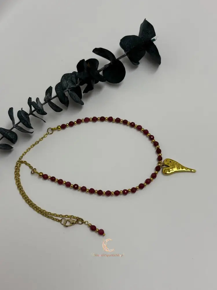 Red Andalusite Pendant Necklace – 18.5