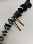 Red Andalusite Earrings – Gold Plated Gemstone Drop Dangle Earrings for Women