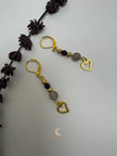 Agate Amethyst Drop Earrings – Gold Plated Gemstone Dangle Jewelry for Women