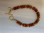 Sunstone Bracelet – Red Orange Gemstone Copper Healing Crystal Jewelry