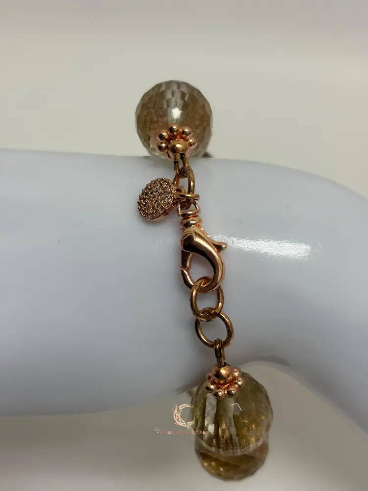 Rutilated Quartz Bracelet - Handmade Copper Gemstone Jewelry