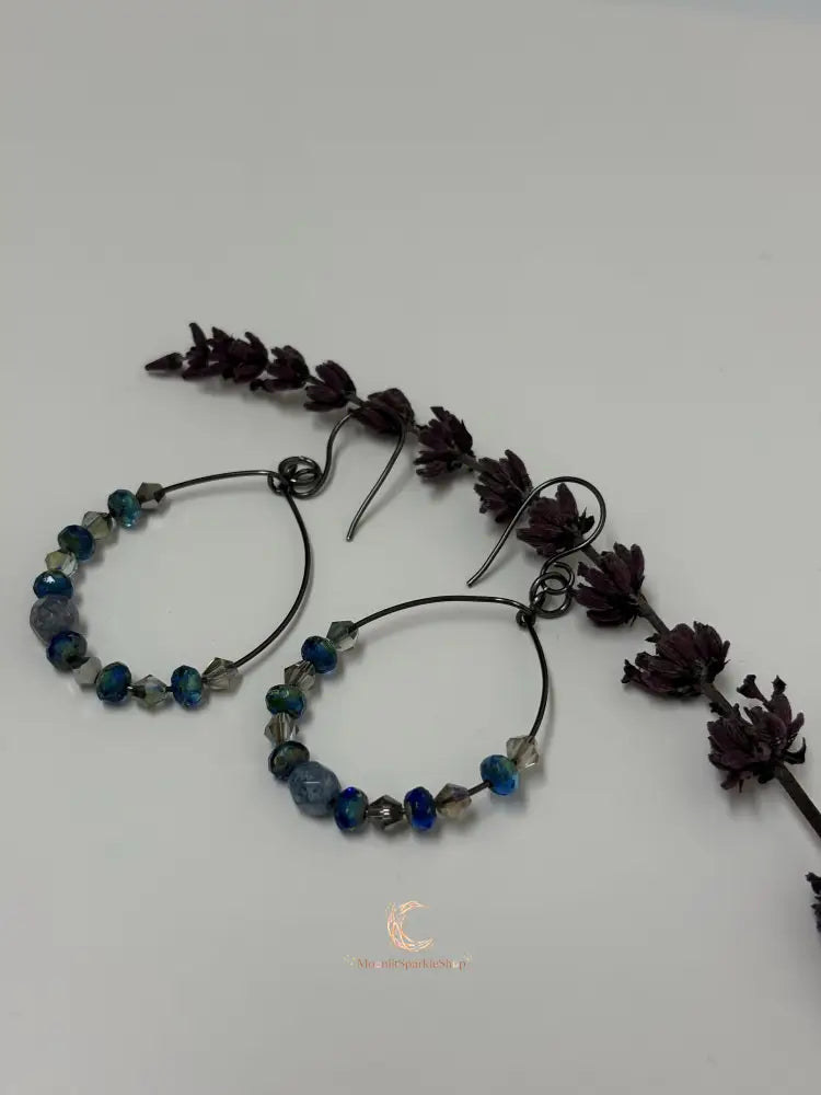 Czech Glass Crystal Teardrop Earrings – Elegant Dangle Drop Jewelry for Women