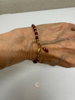 Red Andalusite Bracelet – Gold Plated Gemstone Stackable Jewelry