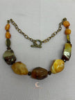 Raw Carnelian Necklace – Chunky Gemstone Antiqued Copper Statement Jewelry