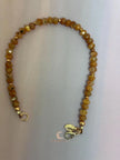 Sunstone Copper Bracelet – Handcrafted Gemstone Crystal Jewelry with Gold Accents